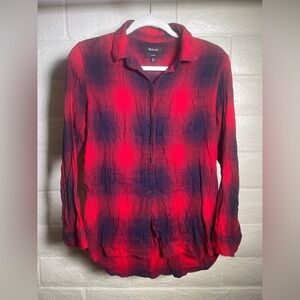 Madewell Shirt Women's Red Buffalo Size: Medium